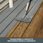 KILZ Over Armor Wood & Concrete Solid Coating Resurfacer، Exterior، Smooth، Slate Gray، 1 Gallon