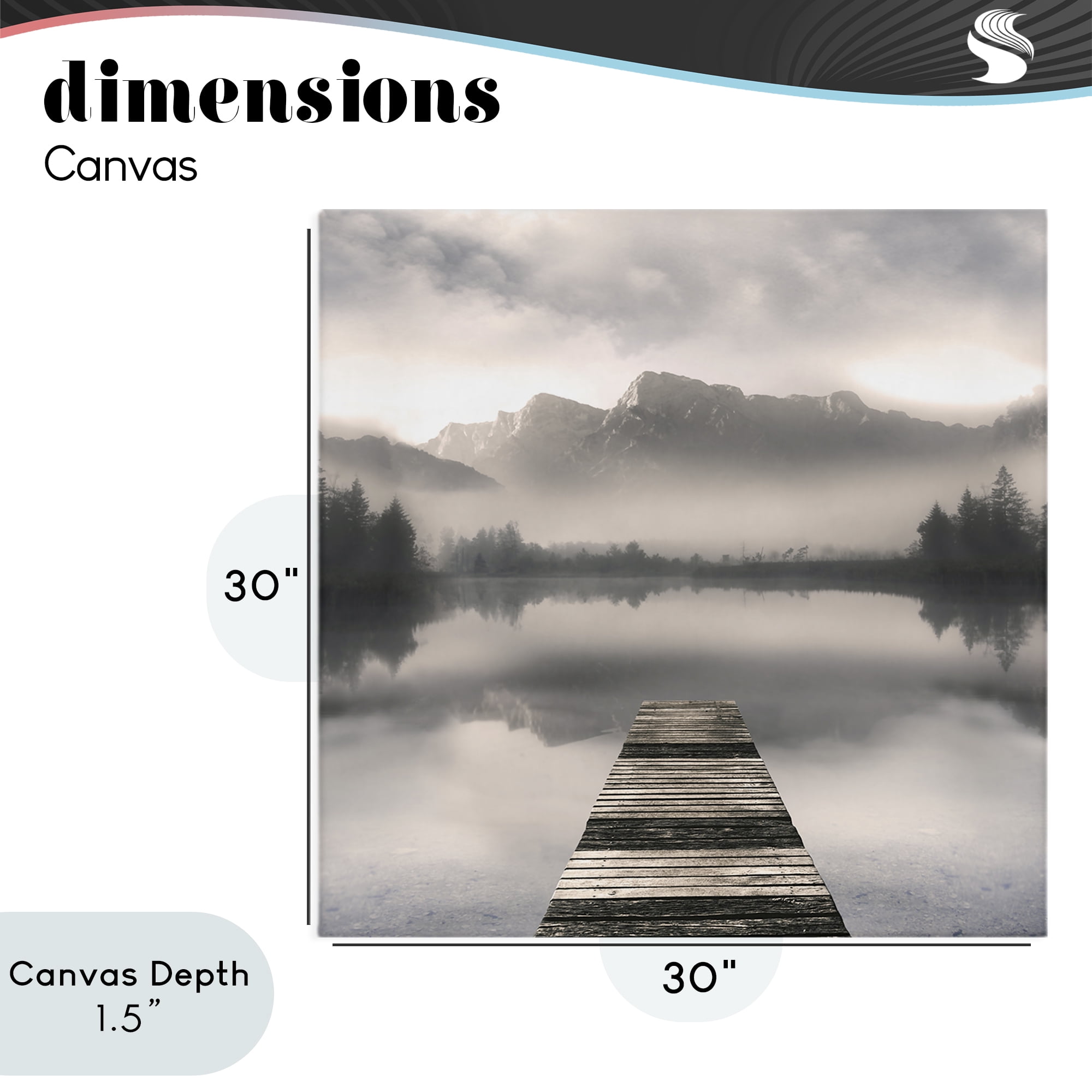 Stupell Industries Calm Reflective Waters & Mountains Canvas Wall Art, design by Irene Weisz