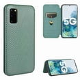 thumbnail image 2 of Dteck Wallet Case For Samsung Galaxy S20 FE Fan Edition (2020),[Carbon Fiber Texture] Flip PU Leather Wallet Card Slot Protective Silicone Cover, Green, 2 of 4