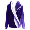 thumbnail image 3 of WREESH Women's Casual Printed Hoodie Oversized Long Sleeve Loose Fit Sweatshirt Drawstring Hooded Pullover with Pocket Purple, 3 of 5