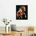 thumbnail image 3 of COMIO Horse Canvas Wall Art Black Wall Decor Picture Framed Canvas Wall Painting For Living Room Bedroom Office Ready To Hang, 3 of 5