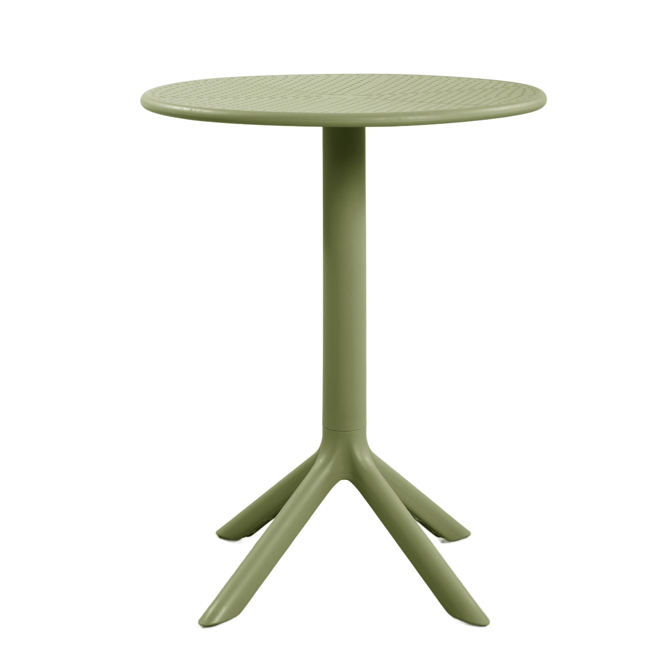 Christopher Knight Home 30.3"H Round Outdoor Bistro Table, Plastic Patio Accent Table, Sage Green