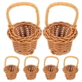 thumbnail image 1 of 6 Pcs Mini Paniers Tissés Kaki pour Accessoires de Jouets et Petits Objets de Rangement, 1 of 9