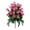 Pink, variant on 1PC 11.8*18.9In Artificial Cemetery Flowers Outdoor Grave Decorations Roses Bouquet,Silk Fabric Arrangements for Long-Lasting Remembrance,Bright Colors for Home Decoration,Memorial Decor