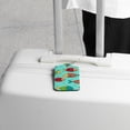 thumbnail image 5 of Square 2Pack PU Leather Fish Blue L Beach Cruise Luggage Tag with Privacy Cover and Stainless Steel Ring - Suitable for Travel Handbags Backpacks Luggage Tags, 5 of 6