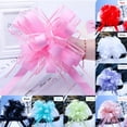 thumbnail image 4 of Cinta de lazo grande para ramo de flores, color sólido, Blanco/dorado, 65mm, regalo de flores, embalaje para boda, decoración de fiesta de coche, 20 Uds., 4 of 4