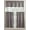 Grey, variant on Martine Microfiber Semi-Sheer Rod Pocket Kitchen Curtain Valance and Tiers Set, 54" x 36", White