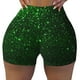 thumbnail image 2 of Fotbe Green Sparkling Shorts Sin Costuras – Shorts Deportivos de Cintura Alta para Mujer, Elásticos para Gimnasio, Yoga, Running o Ciclismo-Medium, 2 of 8