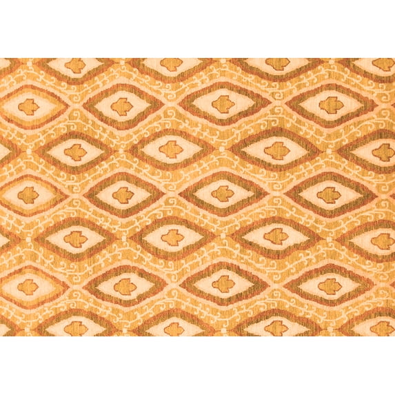 Ahgly Company Indoor Rectangle Abstract Orange Modern Area Rugs, 2' x 4'