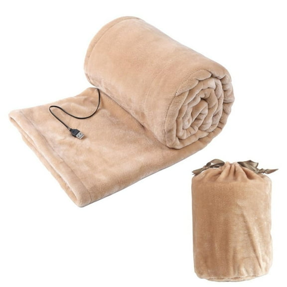 USB Heated Blanket with Rechargeable Battery, Portable Warmth for Home and Car