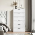 thumbnail image 5 of Homfa 6 Drawer White Dresser, Tall Chest of Drawer Dresser for Bedroom Living Room with Metal Handles, 5 of 10
