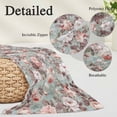 thumbnail image 3 of Pink Green Spring Floral Body Pillow Covers 20"x54", Vintage Botanical Summer Soft Brushed Microfiber Breathable Throw Pillow Covers, Pillowcase with Zipper for Couch Sofa Bedroom Living Room, 3 of 9