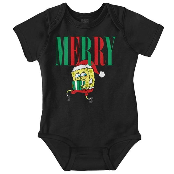 Santa SpongeBob Merry Christmas Baby Romper Boys or Girls