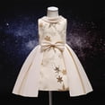 thumbnail image 4 of KYAIGUO Robe de Fête à Sequins pour Bébé Fille Robe de Mariage Fleurie Nœud Robe Sans Manches Tutu Princesse 2-10 Ans, 4 of 9