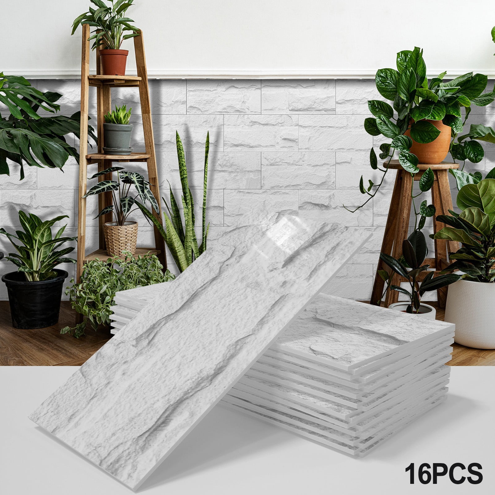 Peel And Stick Backsplash Tile, 4\" X 8\" Pvc Self-Adhesive Matte Brick Wall Tile