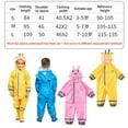thumbnail image 4 of hengsof Kids Toddler Rain Suit Waterproof Coverall One Piece Weather Resistant Baby Jacket Hooded Kid Raincoat, 4 of 6