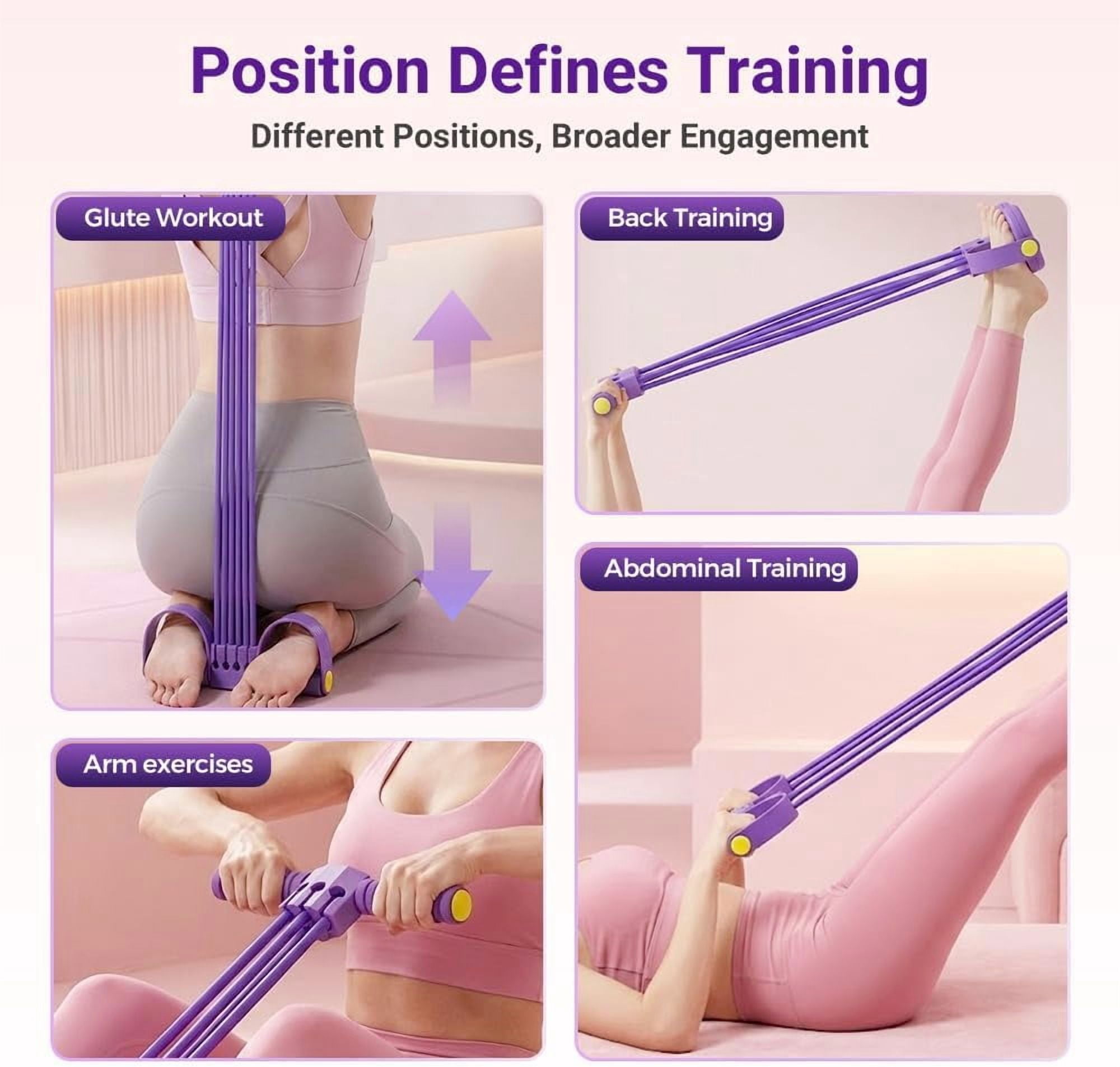 Pedal Resistance Bands with Handles, 2026 New 8-Tube Multifunction Band, Elastic Tension Rope for Full Body Workout, Sit-Up Training, Yoga Stretching, Leg Waist Arm Exercise