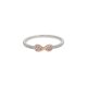 thumbnail image 5 of Anillo de plata S925 para mujer, pequeño, fresco, de la suerte, con 8 caracteres, circonita, anillo sencillo para mujer, anillo de cola de una sola fila, 5 of 5