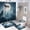 Mysterious Wolf Bald Eagle Mountain Tree, variant on 4PCS/Set Mystical Wolf Bald Eagle Mountain Shower Curtain 72W X 72L, Magic Moon Snow Printed Bathroom Decor, Shaped Mat Toilet Lid Cover and Non-Slip Rugs with 12 Hooks