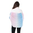 thumbnail image 4 of FORMRS Womens Scarf Winter Soft Long Big Warm Shawls Wrap Tassel Scarves, Light Blue Stripes, 4 of 9