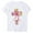 White, variant on Hinvhai Pink Cross for Christian Women Cuteholic Pink Flower V-Neck T-Shirt White XL(XL)