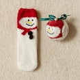 thumbnail image 3 of Christmas Cozy Socks Crazy Socks Women's Novelty Socks Mid Calf Socks Women Warm Socks for Women Funny Socks Christmas Boot Socks Women Xmas Socks for Women Boot Socks Beige One Size, 3 of 3