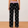 thumbnail image 4 of LEJHVAQK Women's Valentine's Day Pajama Pants Heart Printed Pjs Wide Leg Lounge Pants with Adjustable Comfort Waist Drawstring Sleepwear, 4 of 6