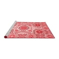 thumbnail image 2 of Ahgly Company Machine Washable Indoor Square Abstract Red Modern Area Rugs, 4' Square, 2 of 4