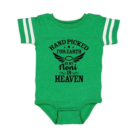 

Inktastic Handpicked for Earth By My Noni in Heaven with Angel Wings Gift Baby Boy or Baby Girl Bodysuit