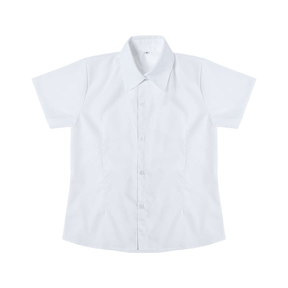 FELTECHELECTR Camisa de uniforme escolar de manga corta, blanca, estilo japonés, para niñas (talla 1)