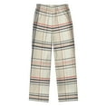 thumbnail image 2 of FORMRS Kids Pajama Pants with Pockets Size 6-8Y Boys Lounge Sleep Bottoms, Beige Plaid Pattern, 2 of 8