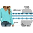 thumbnail image 5 of MOSHU Long Sleeve Womens Tops Deep V Neck Blouses for Women Loose Fit Curved Hem Fall Shirts, 5 of 7
