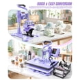 thumbnail image 4 of Adnoom 8 in 1 Heat Press 12x15, 360° Swing Away Heat Press Machine, Digital Shirt Press Machine for Mug Hat Plate Cap, Purple, 4 of 9