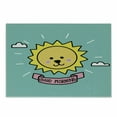thumbnail image 1 of Baby Shower Cutting Board, Morning Phrase with Sun Raise and Clouds Cartoon, Decorative Tempered Glass Cutting and Serving Board, in 3 Sizes, by Ambesonne, 1 of 2