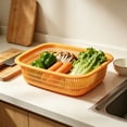 thumbnail image 6 of 12.5" Plastic Storage Basket with Ventilation Holes Large Rectangular Produce Bin for Onions Potatoes Bread Pantry Organization Fridge Counter Food Safe, 6 of 6
