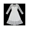 thumbnail image 3 of Girls Dress Lace Long Sleeve Off White Wedding Party 10 Years, 3 of 6