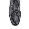 thumbnail image 2 of YDN Women Square Closed Toe Ankle Boots Chain Hollowed Chunky Low Heels Side Zipper Short Booties Ladies Winter Dress Shoes Size 6.5 Snakeskin, 2 of 4