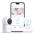 thumbnail image 1 of Sense-U Smart Baby Monitor Pro (largo alcance) + cámara PTZ 2K: seguimiento del movimiento abdominal con vibración excitante, vuelco, sensación de temperatura, video 2K, sonido de fondo y detección de, 1 of 5