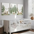 thumbnail image 3 of Hieng Baby Boy Nursery Wall Decor,Forest Animal Fox Bear Wall Hieng Set of 3 Boy Adventure Toddler Room Nursery Decor,Watercolor Mountain Forest Nature Woodland Painting Pictures for Bedroom, 3 of 6