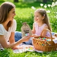 thumbnail image 1 of Clearance Sales WIZUTIZ Easter Gift Bag Bunny Eggs Elementss Children's Easter Linen Drawstring Candy Bag Multicolor, 1 of 5