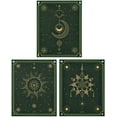 thumbnail image 1 of Pack de 3 Tapiz de Tarot El Sol Luna Estrella Tarot Tapiz Tarot Carta Tapices Tapiz Oscuro Misterioso Medieval Europa Tapiz Colgante de Pared con Clavos para Habitación Namotu CZJJ-ST116, 1 of 6