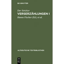 Altdeutsche Textbibliothek: Verserzählungen I (Hardcover)