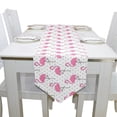 thumbnail image 4 of EREHome Polka Dot Flamingo Table Runner 13x70 Inches White Table Top Decoration, 4 of 5