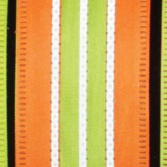 The Ribbon People Orange and Green Wired Craft Ribbon with Stripes 1.5" x 40 Yards