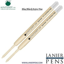 Lanier Combo Pack - 2 Pack - Monteverde Soft Roll Extra Fine Ballpoint P11 Paste Ink Refill Compatible with most Parker Style Ballpoint Pens - BlueBlack (Extra Fine Tip 0.5mm)