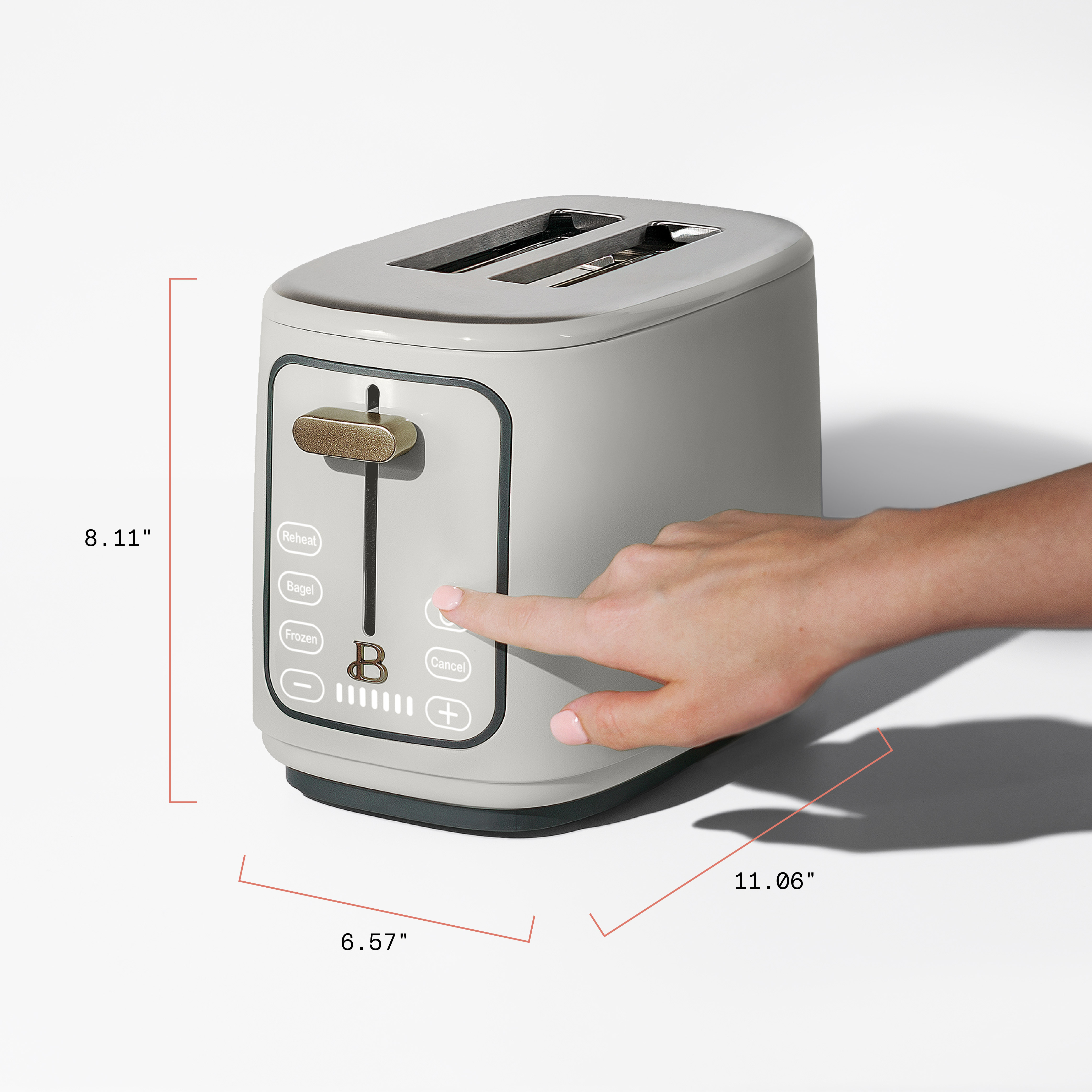 Beautiful 2-Slice Toaster by Drew Barrymore, White Icing photo 3