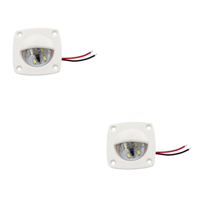 Thinsony Courtesy Light Ceiling Bulb Socket Wall-mounted Lamp LED Lights Yacht Accessories Base Cabin Hardware Lighting Device Black/Blue Light 2Set
