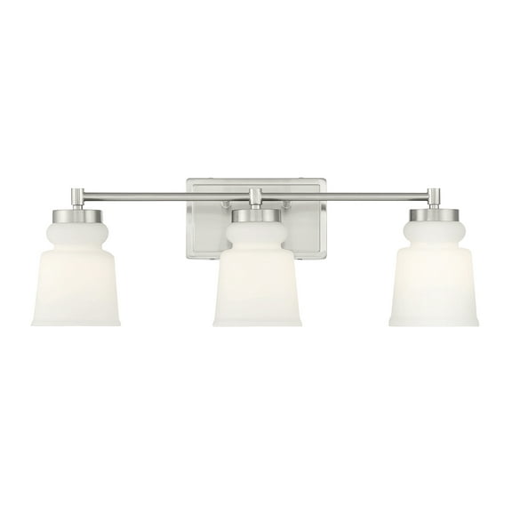 Trade Winds Faye 3-Light Bathroom Vanity Light in Brushed Nickel