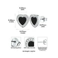 thumbnail image 6 of ChicSilver 925 Sterling Silver Heart Stud Earrings Cubic Zirconia Black Onyx Earrings for Women Hypoallergenic Earrings, 6 of 8