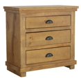 thumbnail image 1 of Progressive Furniture Willow 3 Drawer Wood Nightstand in Distressed Pine Tan, 1 of 4